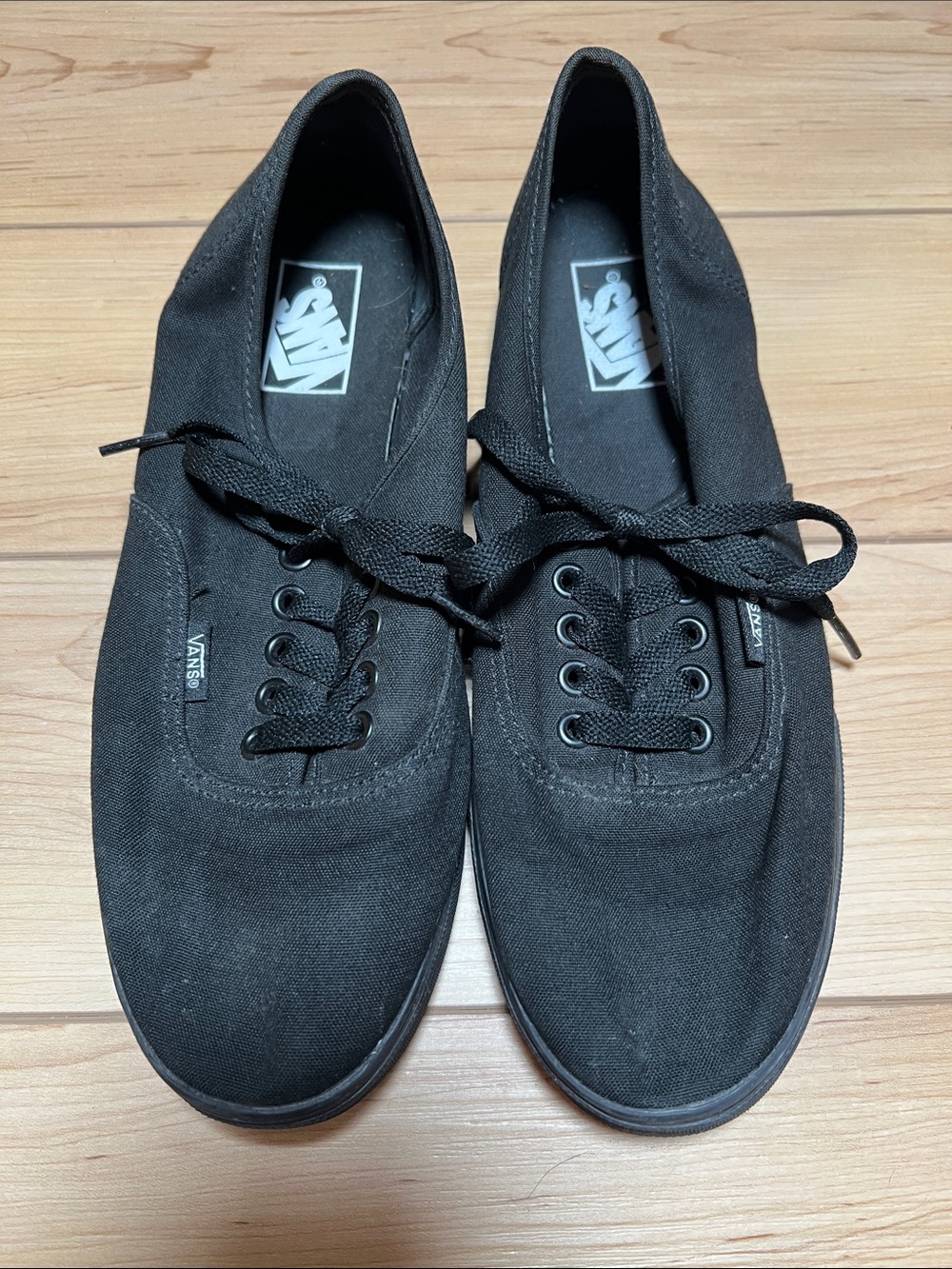 Vans Black Canvas Lace-Up Sneakers
